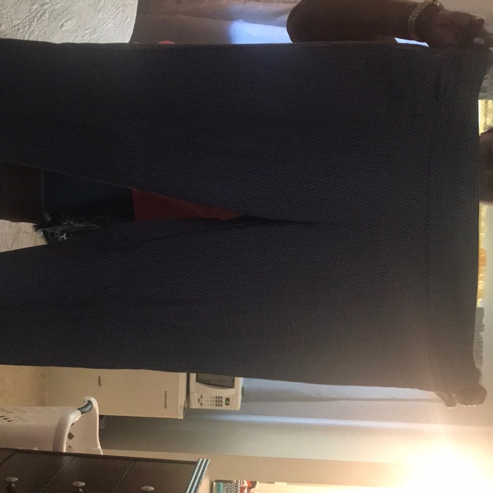 Black & white print slacks
